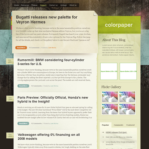 Color Paper Theme