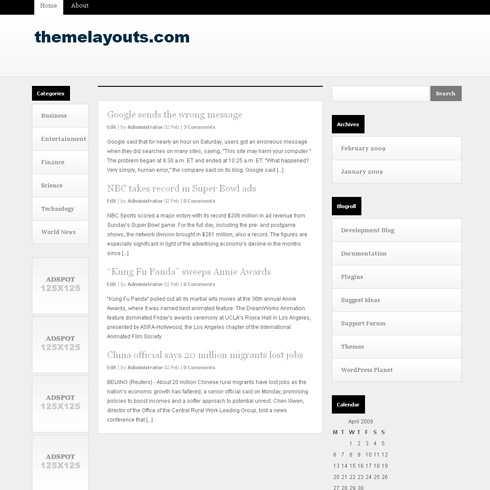 GrayZine WordPress Theme