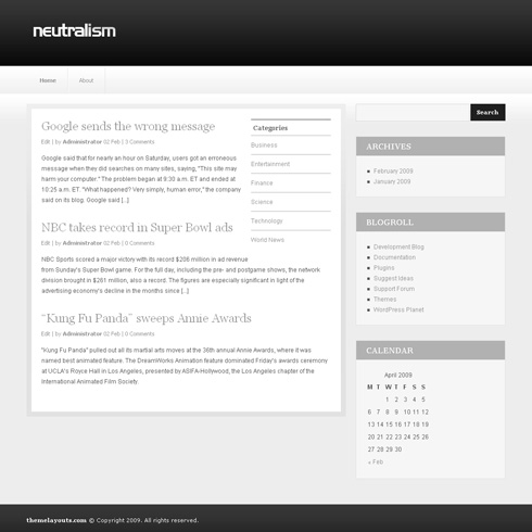 Neutralism WordPress Theme