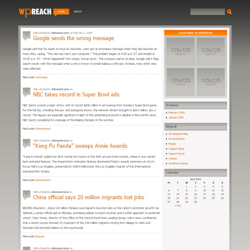 wpReach WordPress Theme