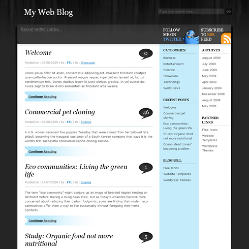 BlackSapphire WordPress Theme