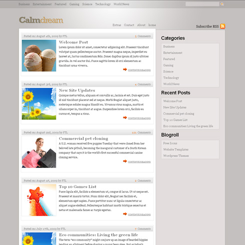 Calmdream WordPress Theme
