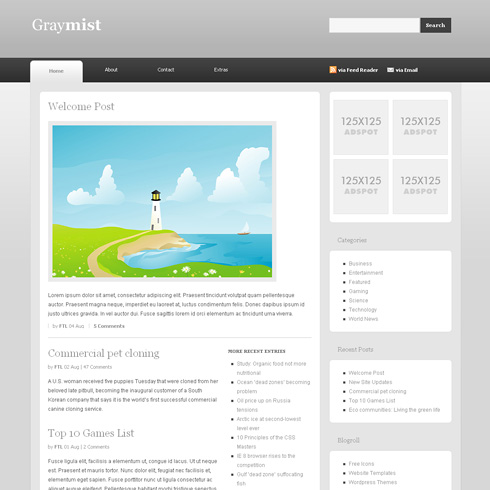 GrayMist WordPress Theme