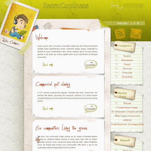 CoolRetro WordPress Theme